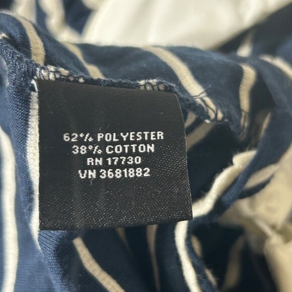 Victoria Beckham For Target Top Girl M Navy White Striped Embroidered Bee Collar - Picture 5 of 9